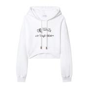 Geborduurd Logo Hoodie Off White , White , Dames