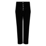 Stijlvolle Cropped Broeken voor Vrouwen Dondup , Black , Dames