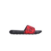 Print Slide Heren Slippers Rood/Zwart Nike , Red , Heren