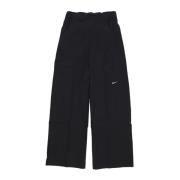 Essentials Geweven High Rise Wijde Pijpen Broek Nike , Black , Dames