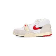 Hoge Air Trainer 1 Sneaker Wit/Rood/Zwart Nike , White , Heren