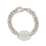 Stijlvolle Tag Chain Armband Dsquared2 , Gray , Heren