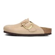 Beige Nubuck Klompen voor Dames Birkenstock , Beige , Dames