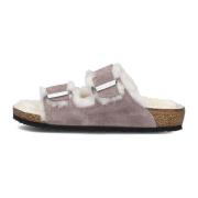 Paarse Shearling Meisjes Slippers Birkenstock , Purple , Dames