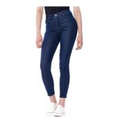 Hoge taille skinny jeans - Donker denim Lee , Blue , Dames