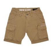 Cargo Shorts met omgeslagen onderkant Alpha Industries , Beige , Heren