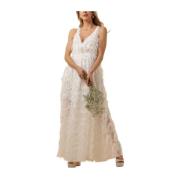 Elegante Kant Maxi Trouwjurk Y.a.s , White , Dames