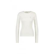 Wit Longsleeve T-shirt Ronde Hals Fabienne Chapot , White , Dames