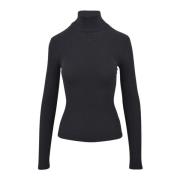 Regular Fit Top Patrizia Pepe , Black , Dames