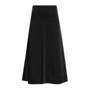 Satijnen Rok Lanvin , Black , Dames