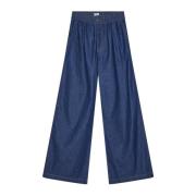 Air Denim Temper Broek Donkerblauw Mads Nørgaard , Blue , Dames