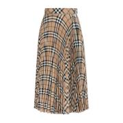 Geplooide rok Burberry , Beige , Dames