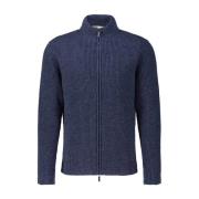 Wollen Vest met Rits Maurizio Baldassari , Blue , Heren