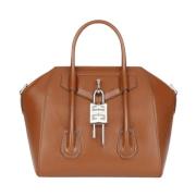 Mini Antigona Lock tas Givenchy , Brown , Dames