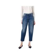 Blauwe Slim Fit Jeans Elisabetta Franchi , Blue , Dames