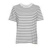 Basis Ronde Hals T-shirt Samsøe Samsøe , White , Dames