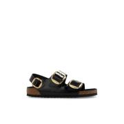 Milano Sandalen met Grote Gesp Birkenstock , Black , Heren