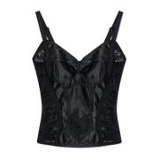 Lingerie-stijl top Dolce & Gabbana , Black , Dames