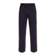 Wollen broek met logo Lanvin , Blue , Heren