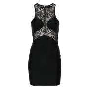 Zwarte mouwloze jurk met ronde hals Rotate Birger Christensen , Black ...