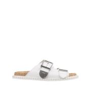 Witte platte sandalen met oversized gesp Chloé , White , Dames