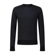 Wollen Crewneck Pullover Belstaff , Black , Heren