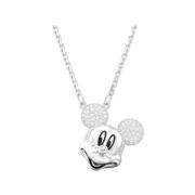 Disney Mickey Mouse Hanger Ketting Swarovski , White , Dames