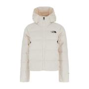 Witte Dons Hoodie Jassen The North Face , White , Dames