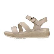 Platte Sandalen voor Vrouwen Tamaris , Beige , Dames