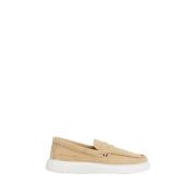 Beige Leren Heren Loafers Tommy Hilfiger , Beige , Heren