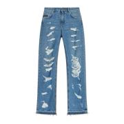 Jeans met logo Dolce & Gabbana , Blue , Dames