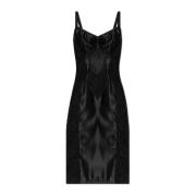 Satijnen jurk Dolce & Gabbana , Black , Dames