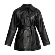 Leren jas Dolce & Gabbana , Black , Dames