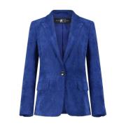 Corduroy Blazer Klassieke Stijl Luisa Cerano , Blue , Dames