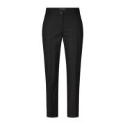 Wollen Slim Fit Broek Marc Cain , Black , Dames