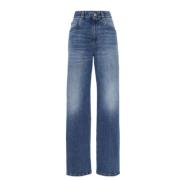 Stijlvolle Jeans voor Mannen Brunello Cucinelli , Blue , Dames