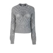 Grijze Sweaters Lana Polyamide Warm Sportmax , Gray , Dames