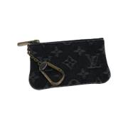 Pre-owned Canvas key-holders Louis Vuitton Vintage , Black , Dames