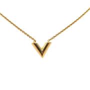 Pre-owned Metal necklaces Louis Vuitton Vintage , Yellow , Dames