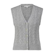 Wollen Kabelvest Vince , Gray , Dames