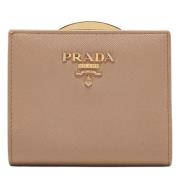 Pre-owned Leather wallets Prada Vintage , Beige , Dames