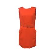 Pre-owned Wool dresses Alexander McQueen Pre-owned , Orange , Dames