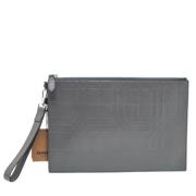 Pre-owned Leather pouches Burberry Vintage , Gray , Dames