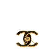 Pre-owned Metal brooches Chanel Vintage , Yellow , Dames