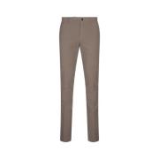 Slim Fit Doeskin Broek Grijs Incotex , Gray , Heren