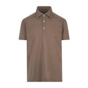 Bruine Katoenen Poloshirt Korte Mouw Kiton , Brown , Heren