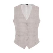 Kasjmierblend vest Kiton , Gray , Dames