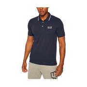 Blauw Polo Shirt Casual Stijlvol Emporio Armani EA7 , Blue , Heren