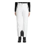 Hoge Taille Ski Broek Effen Logo Emporio Armani EA7 , White , Dames