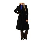 Elegant Double-Breasted Coats in Black Giacomo , Black , Dames